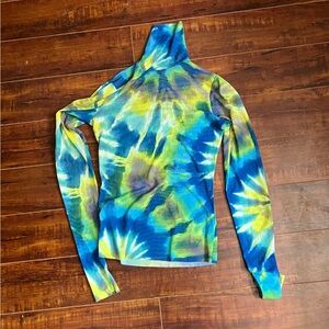 AFRM size small tie dye mesh long sleeve shirt